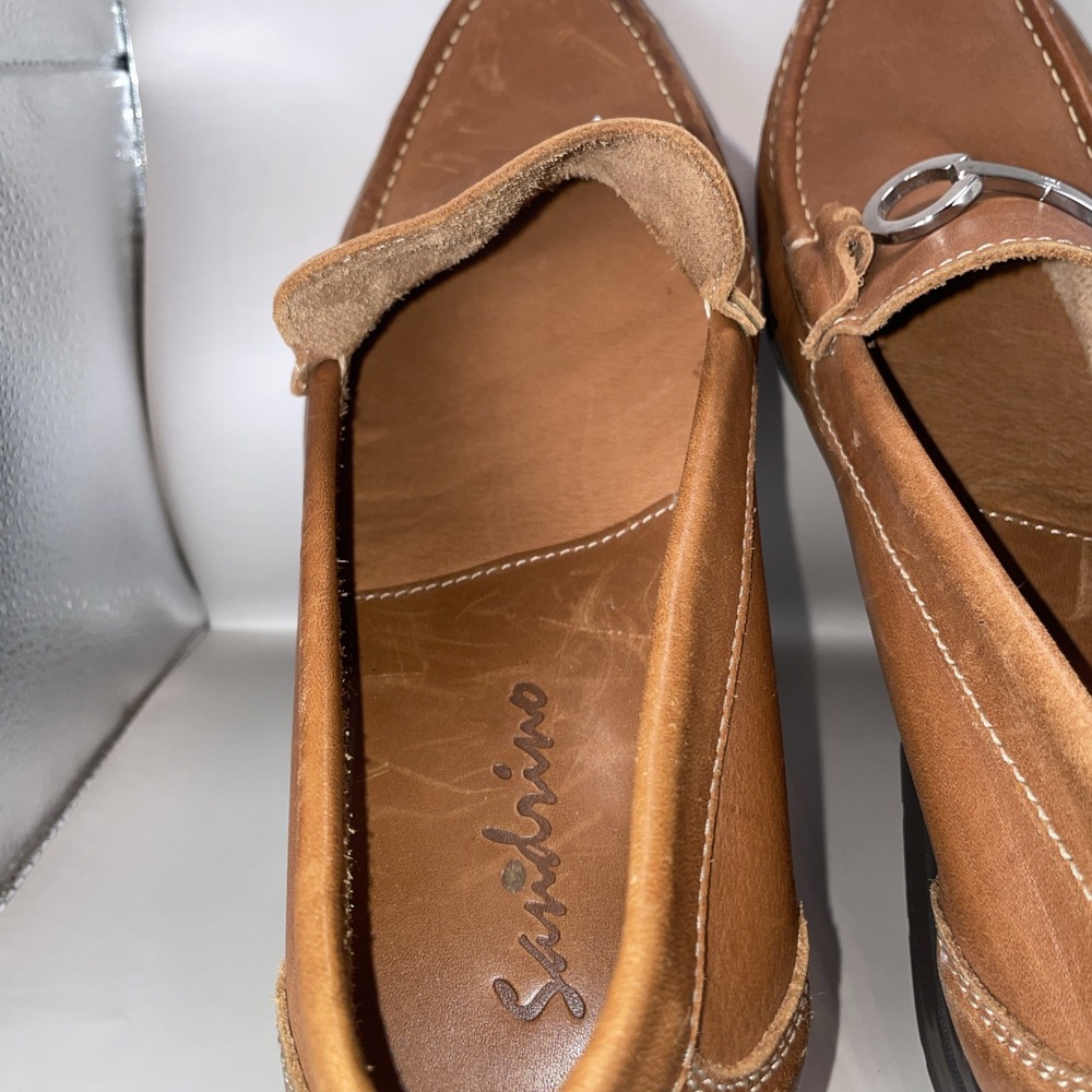 Men's Tan Leather Bit Loafers - Picture 6 of 8